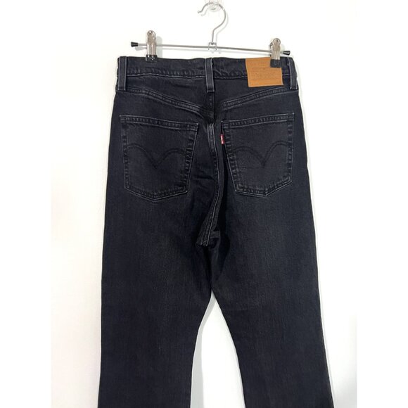Levi's Black Ribcage Boot Denim High Rise Jeans Size 27 - Picture 7 of 9